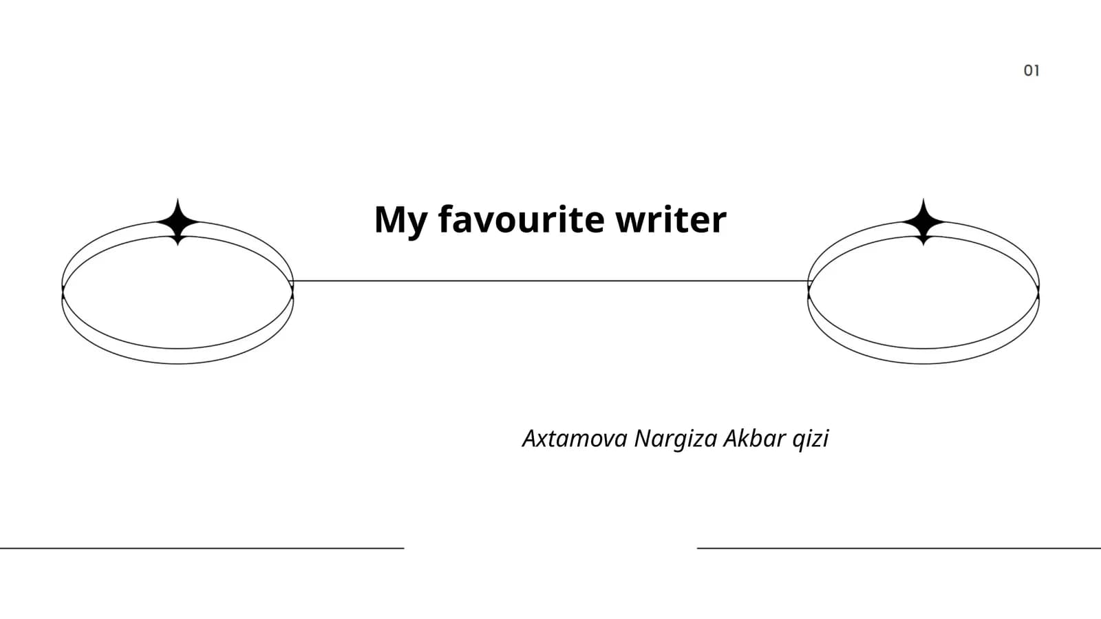 My favourite writer Axtamova Nargiza Akbar qizi