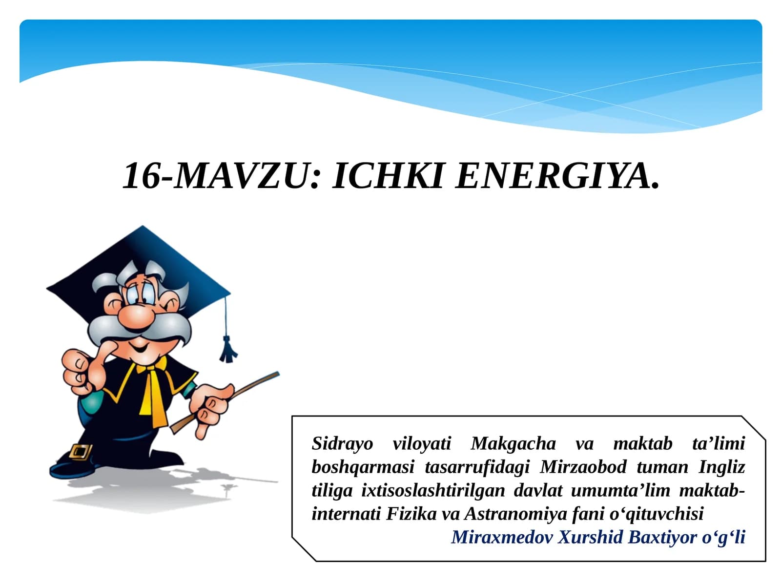ICHKI ENERGIYA