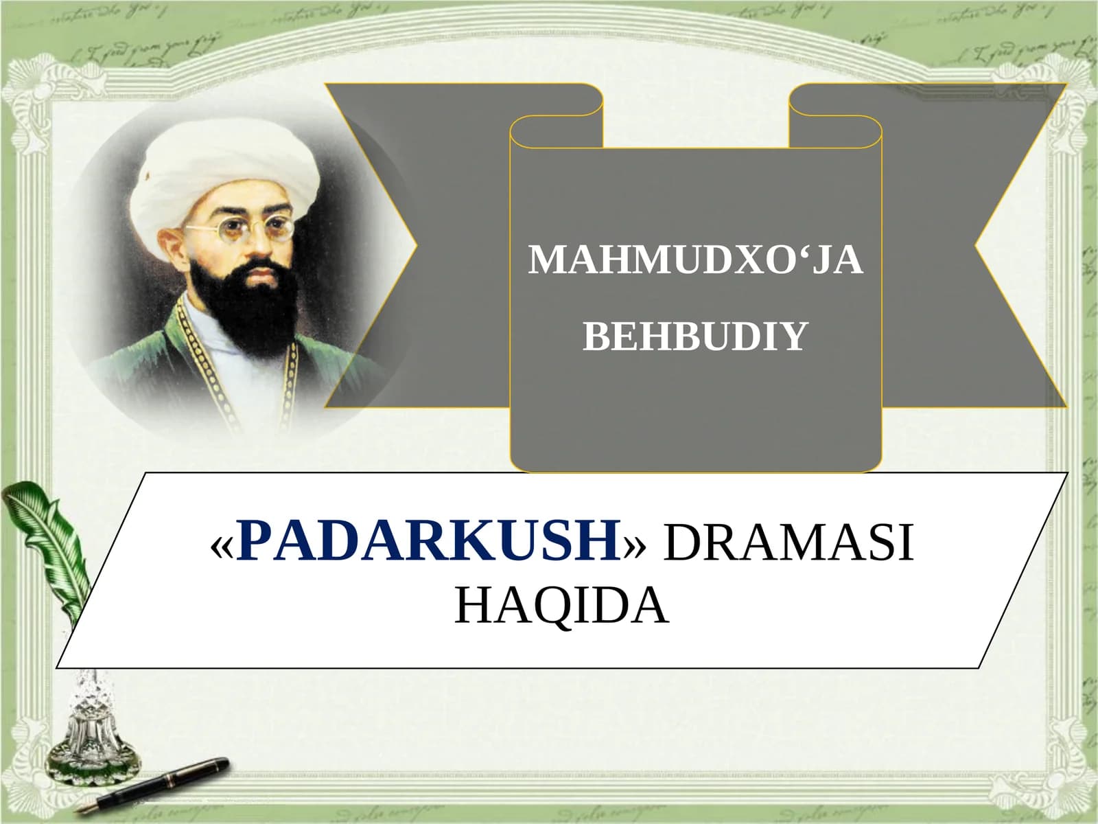 «PADARKUSH» DRAMASI HAQIDA