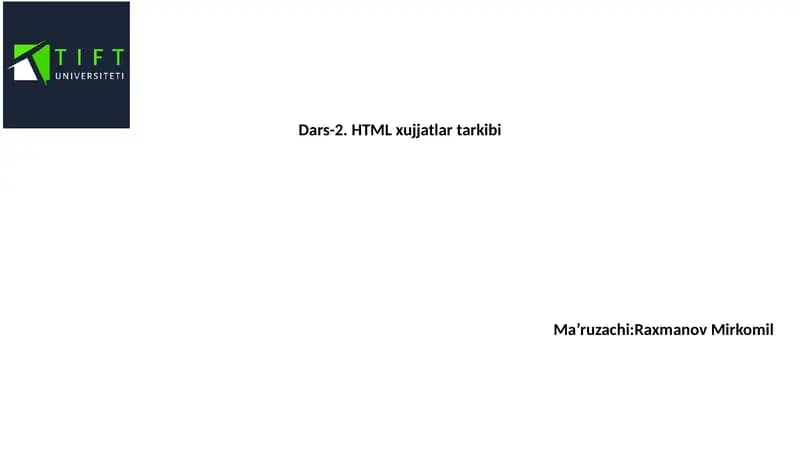 HTML tarkibi