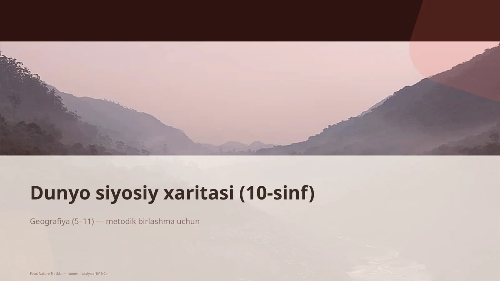 Dunyo siyosiy xaritasi (10-sinf)