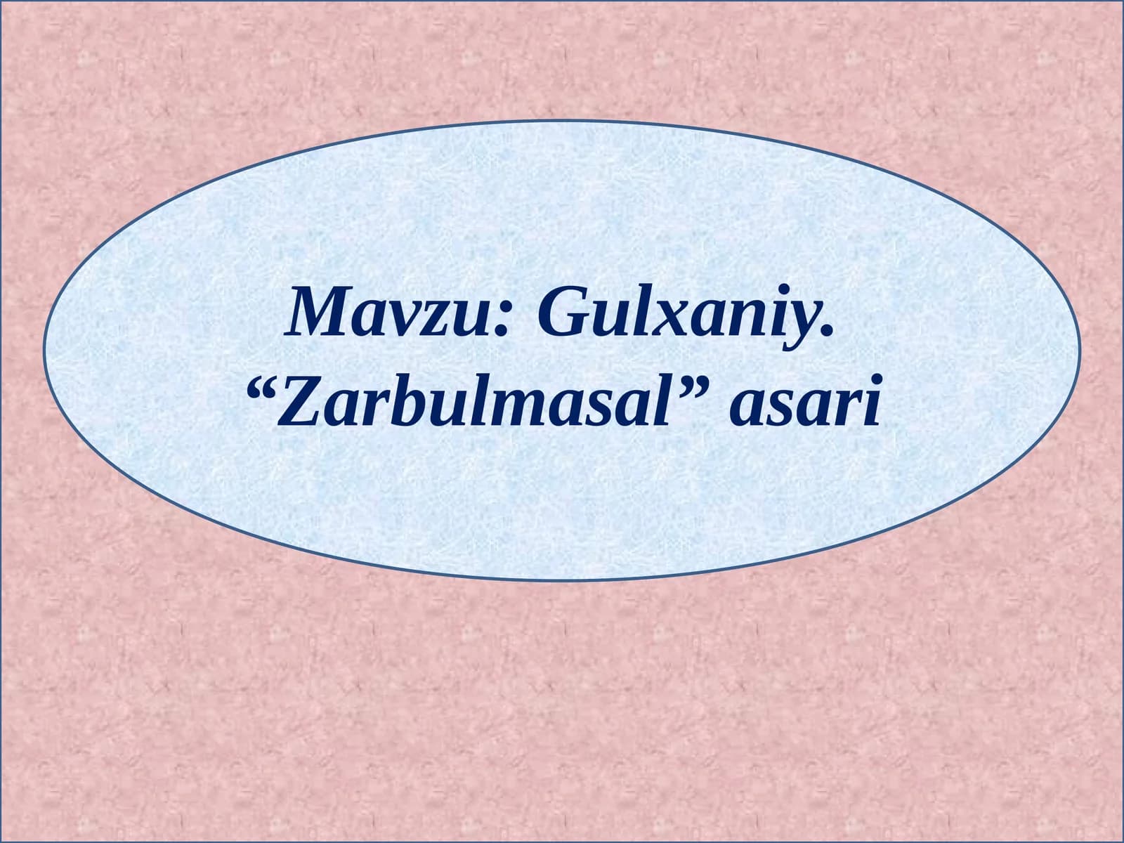 Zarbulmasal