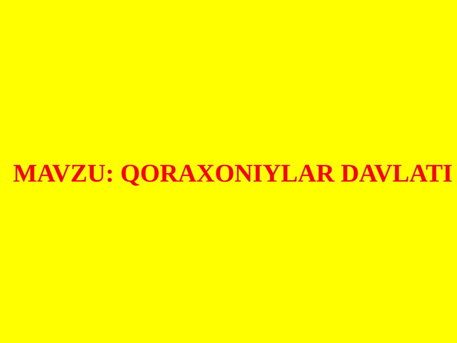 QORAXONIYLAR DAVLATI