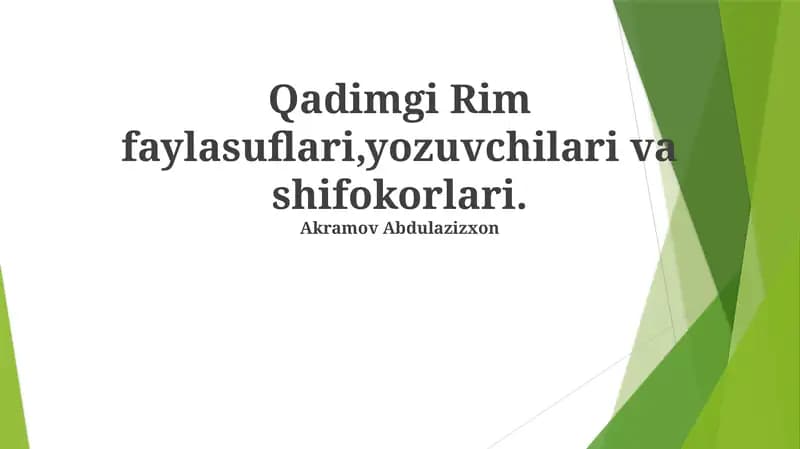 Qadimgi Rim faylasuflari