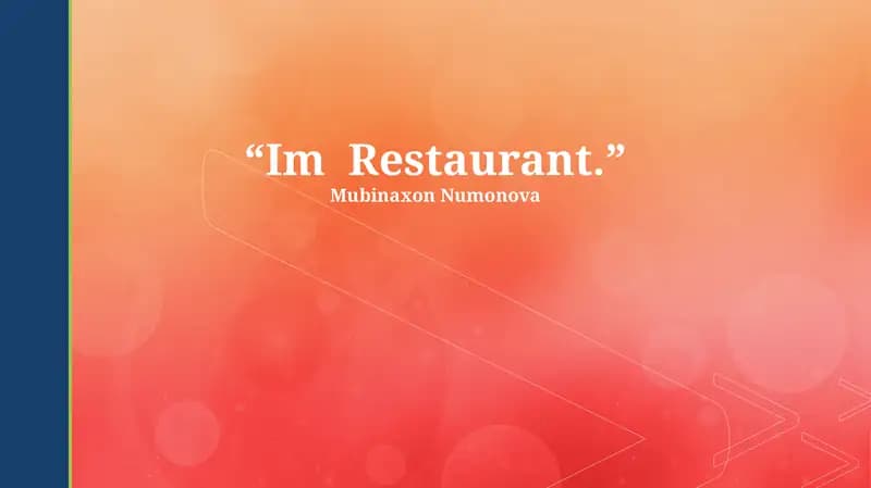 Im Restaurant