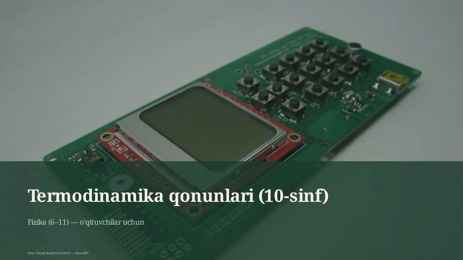 Termodinamika qonunlari (10-sinf)