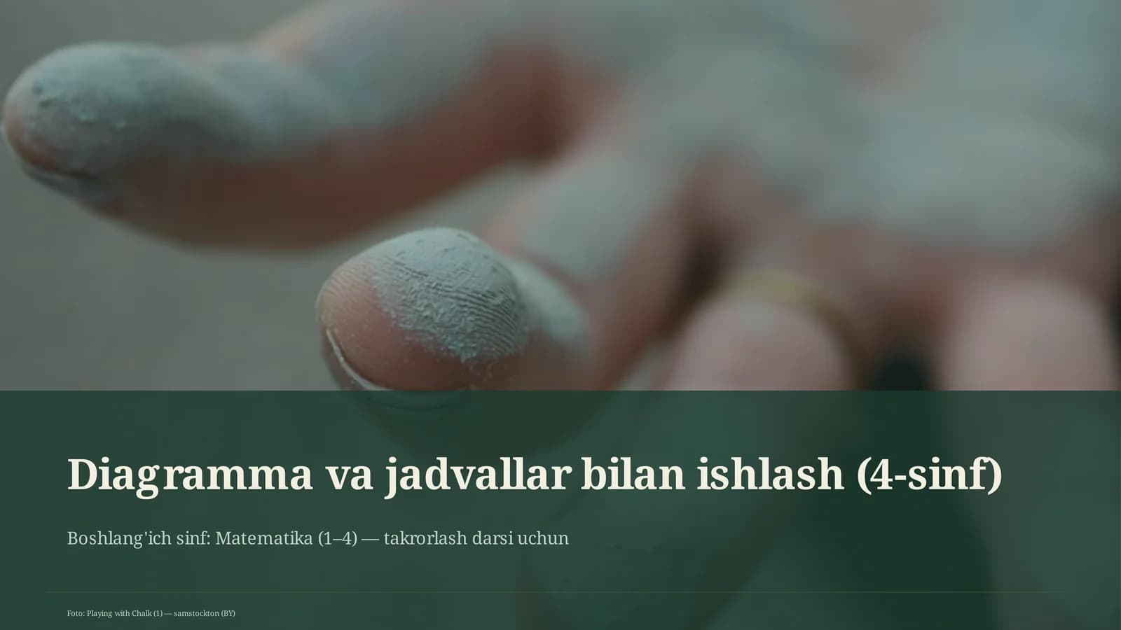 Diagramma va jadvallar bilan ishlash (4-sinf)