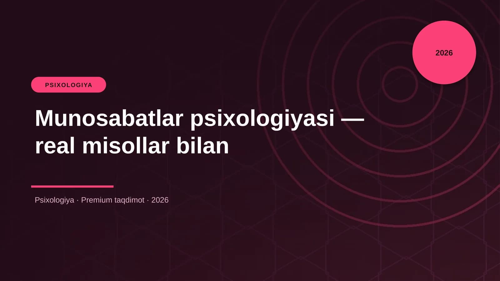Munosabatlar psixologiyasi — real misollar bilan