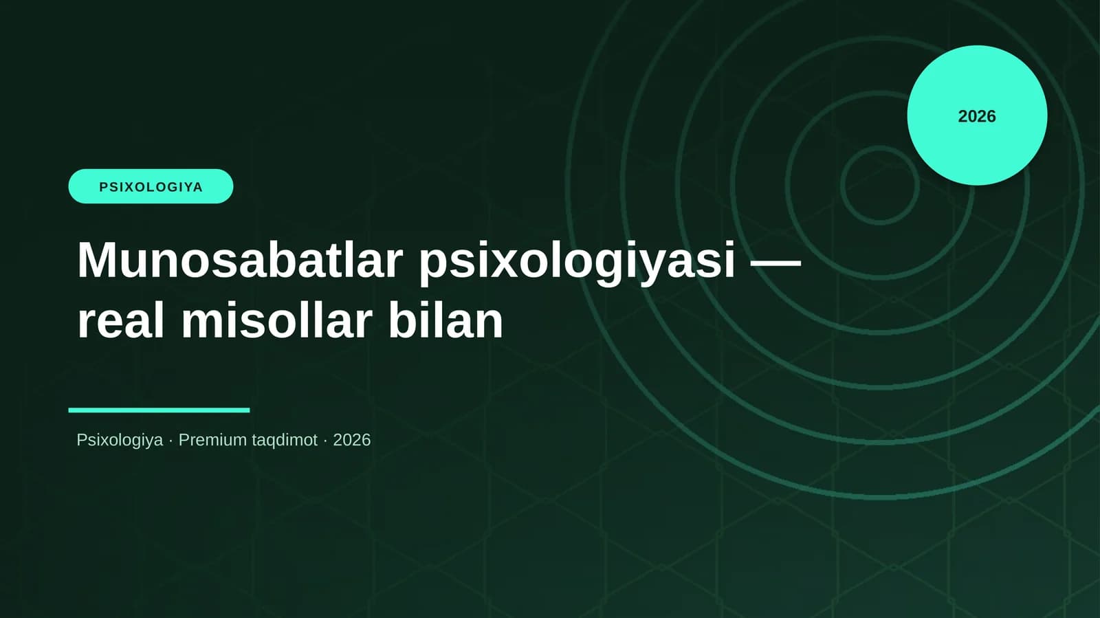 Munosabatlar psixologiyasi — real misollar bilan