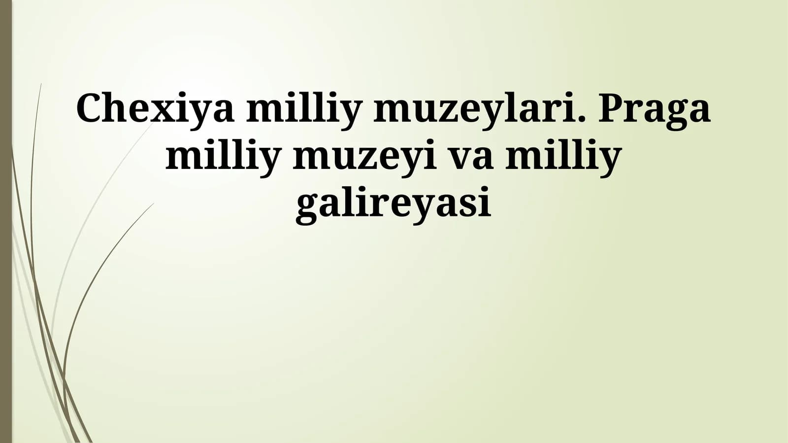 Chexiya milliy muzeylari. Praga milliy muzeyi va milliy galireyasi