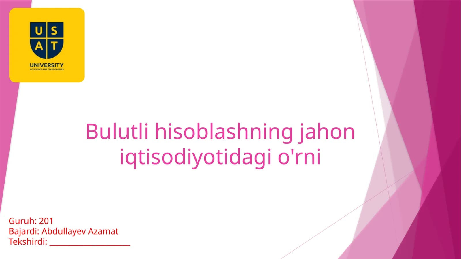Bulutlihisoblashningjahoniqtisodiyotidagio'rni