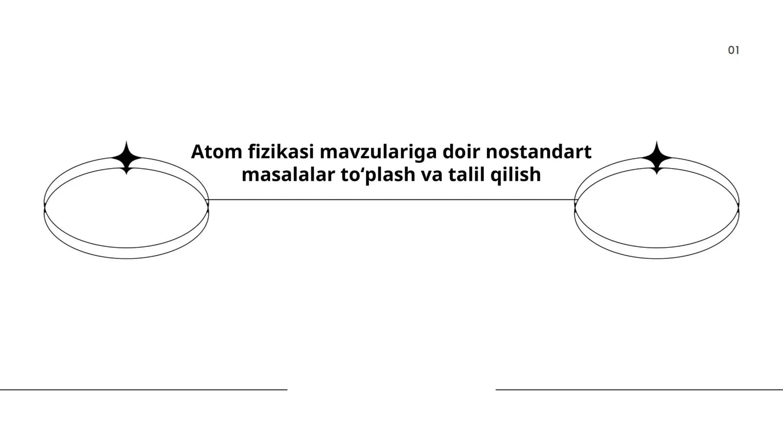Atom fizikasi mavzulariga doir nostandart masalalar toʻplash va talil qilish
