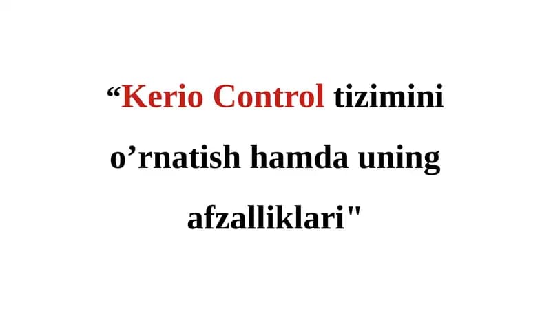 Kerio Control
