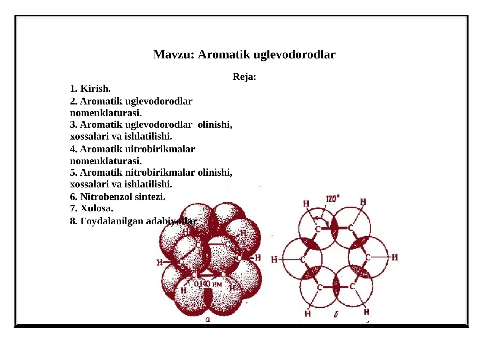 Aromatikuglevodorodlar