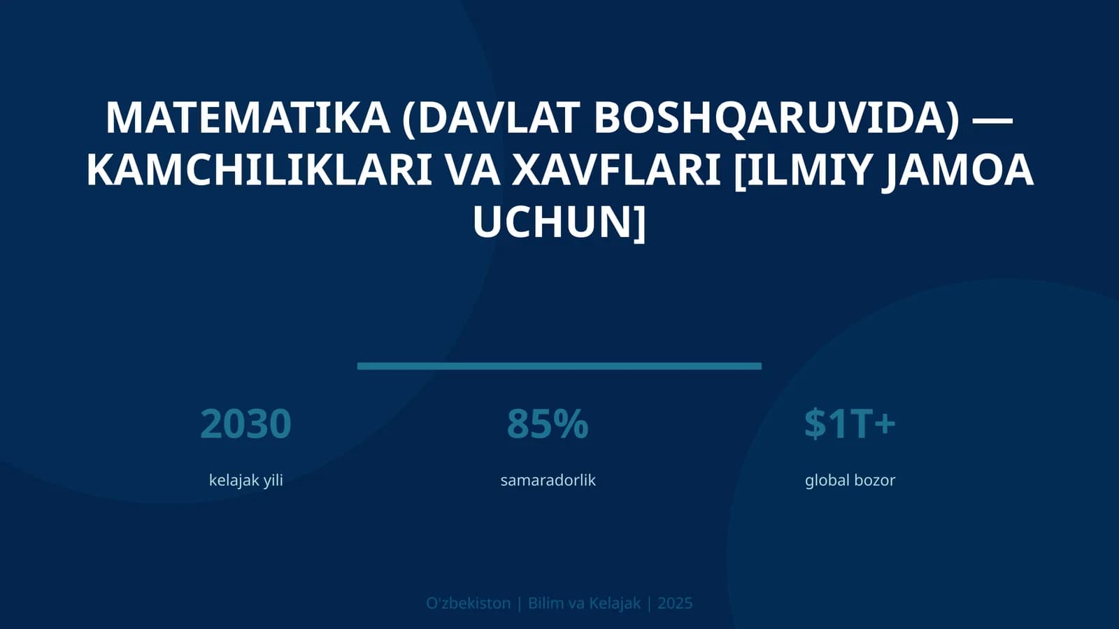 Matematika (davlat boshqaruvida) — kamchiliklari va xavflari [ilmiy jamoa uchun]