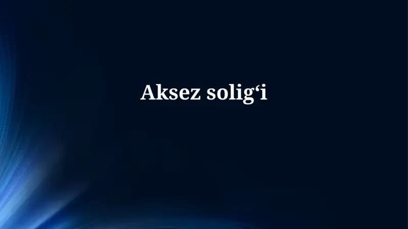 Aksezsoligʻi