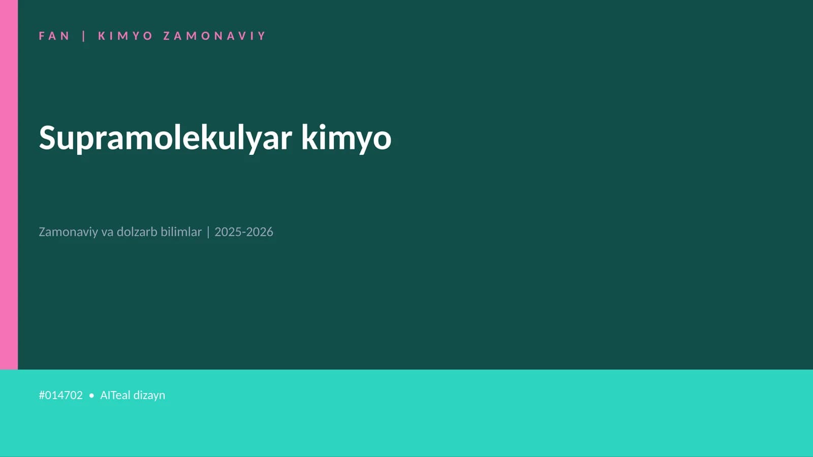 Supramolekulyar kimyo