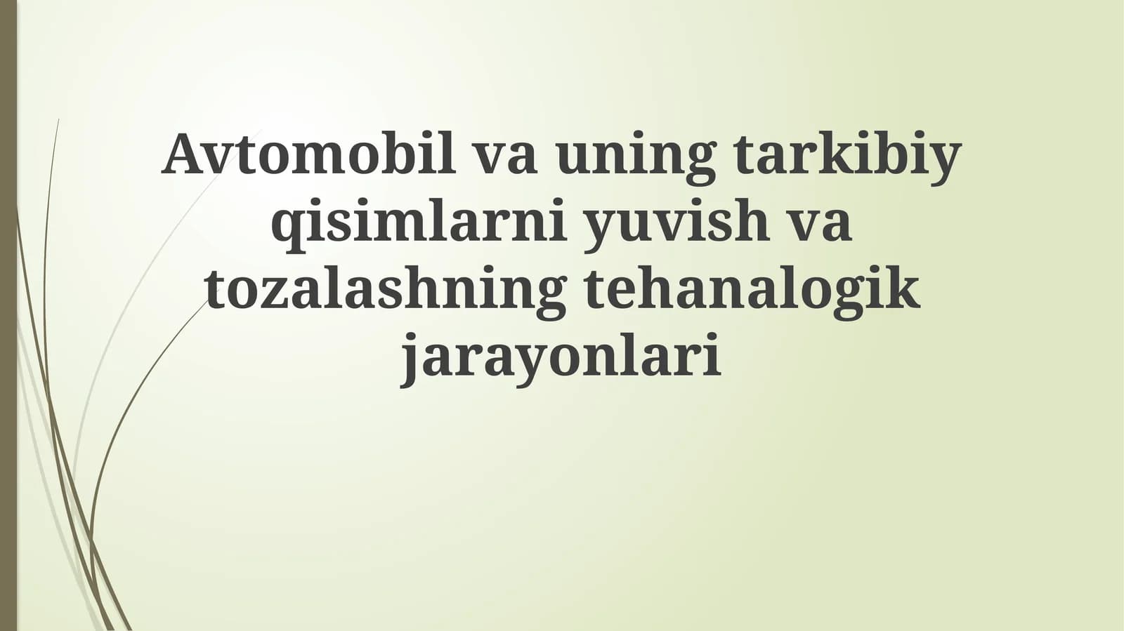 Eko-do'stona tozalash texnologiyalari