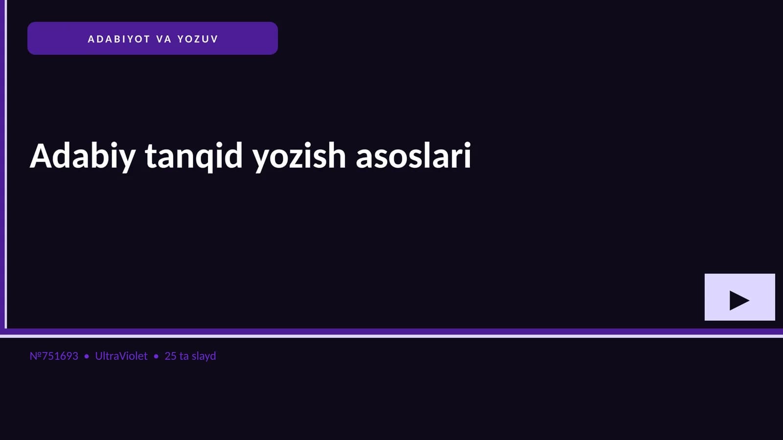 Adabiy tanqid yozish asoslari
