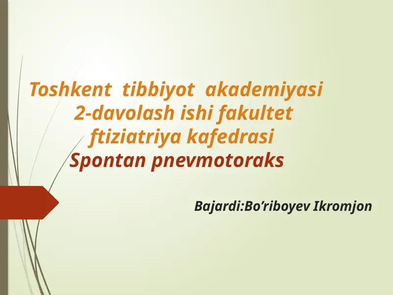 Spontanpnevmatoraks