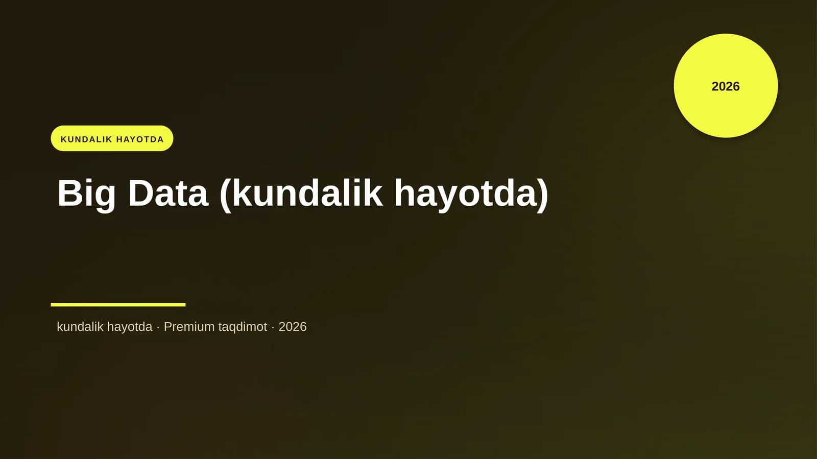 Big Data (kundalik hayotda)
