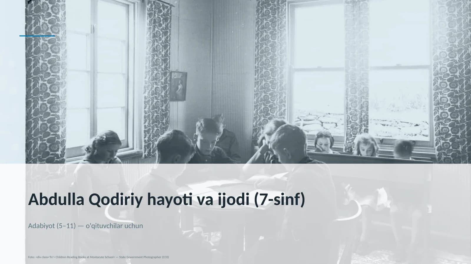 Abdulla Qodiriy hayoti va ijodi (7-sinf)