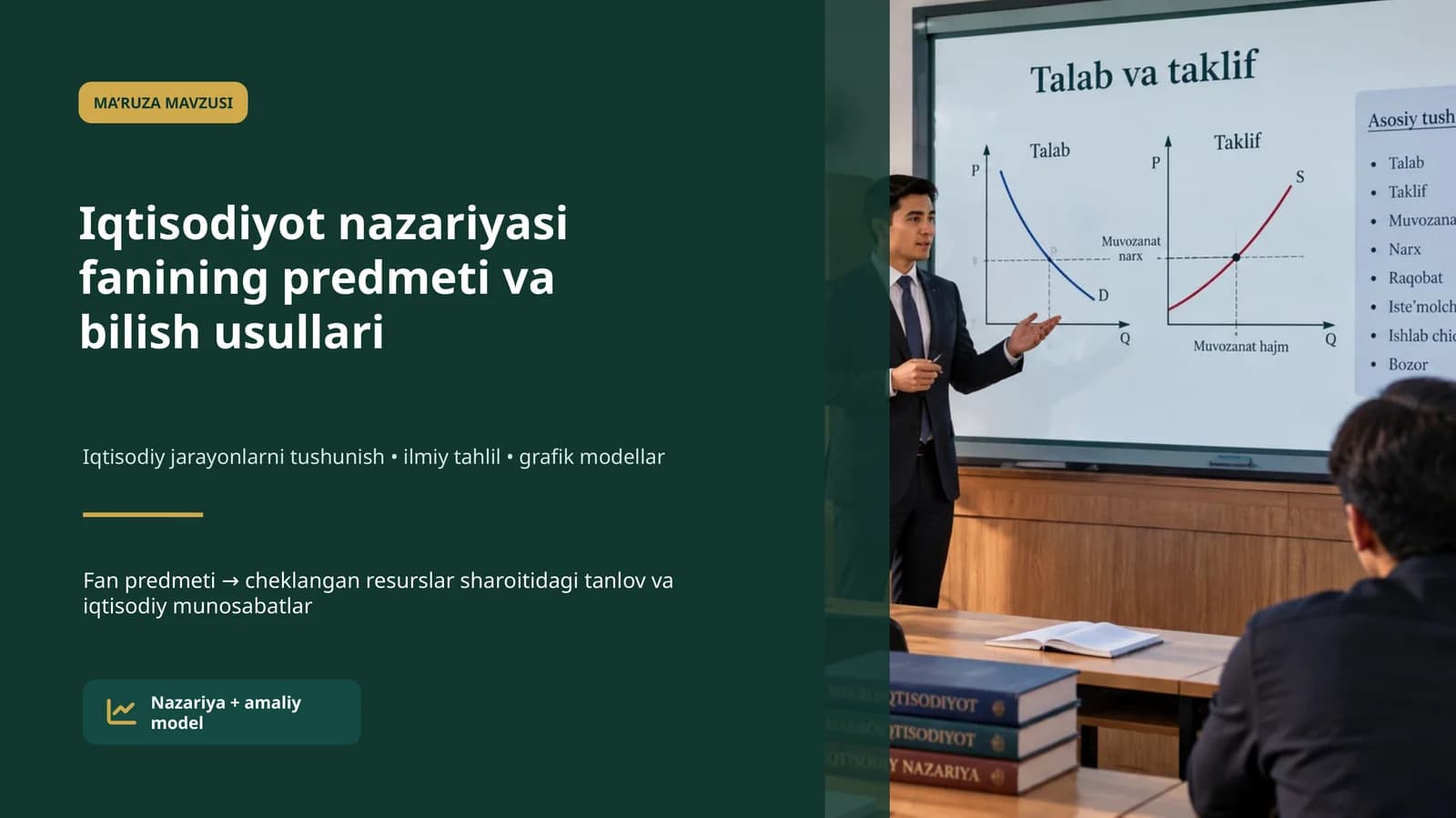Iqtisodiyot nazariyasi fanining predmeti