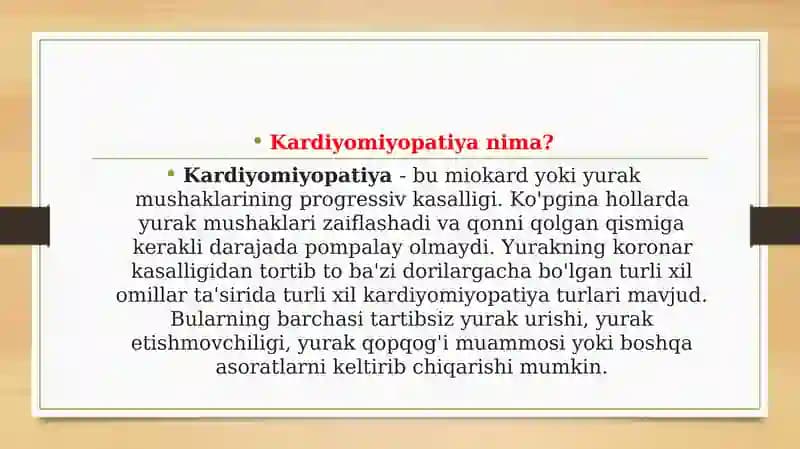 Kardiyomiyopatiya