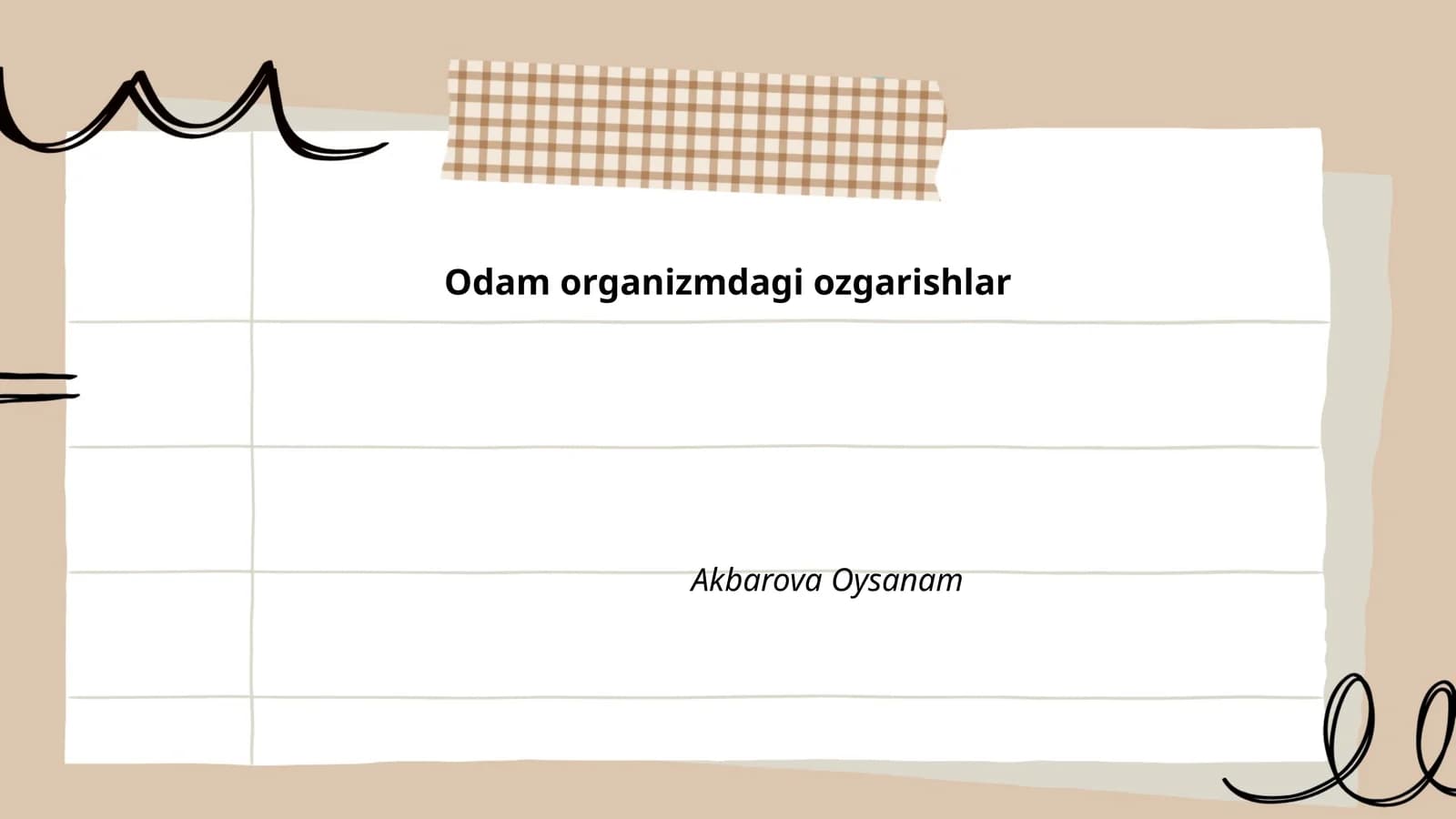 Fiziologik oʻzgarishlar