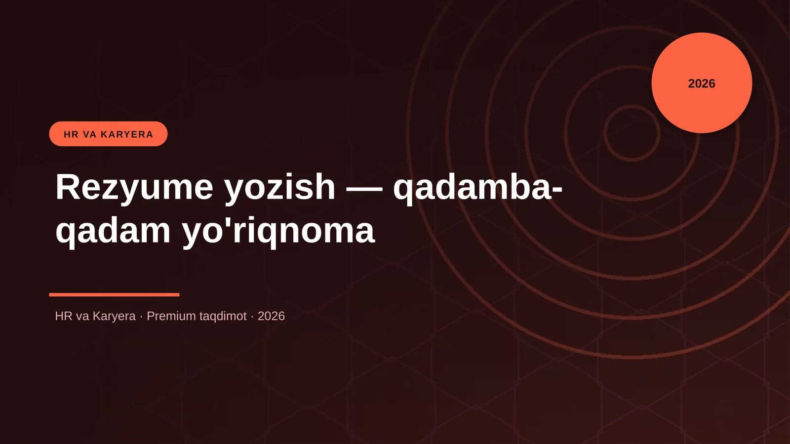 Rezyume yozish — qadamba-qadam yo'riqnoma