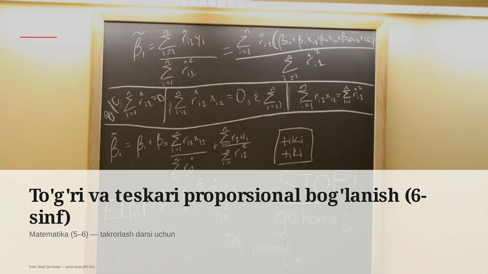 To'g'ri va teskari proporsional bog'lanish (6-sinf)