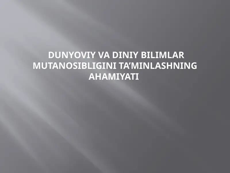 dinshunoslik fani mustaqil ish