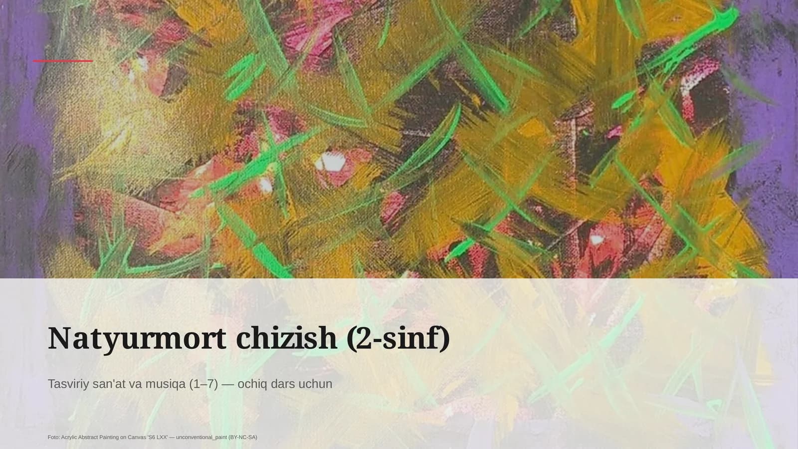 Natyurmort chizish (2-sinf)