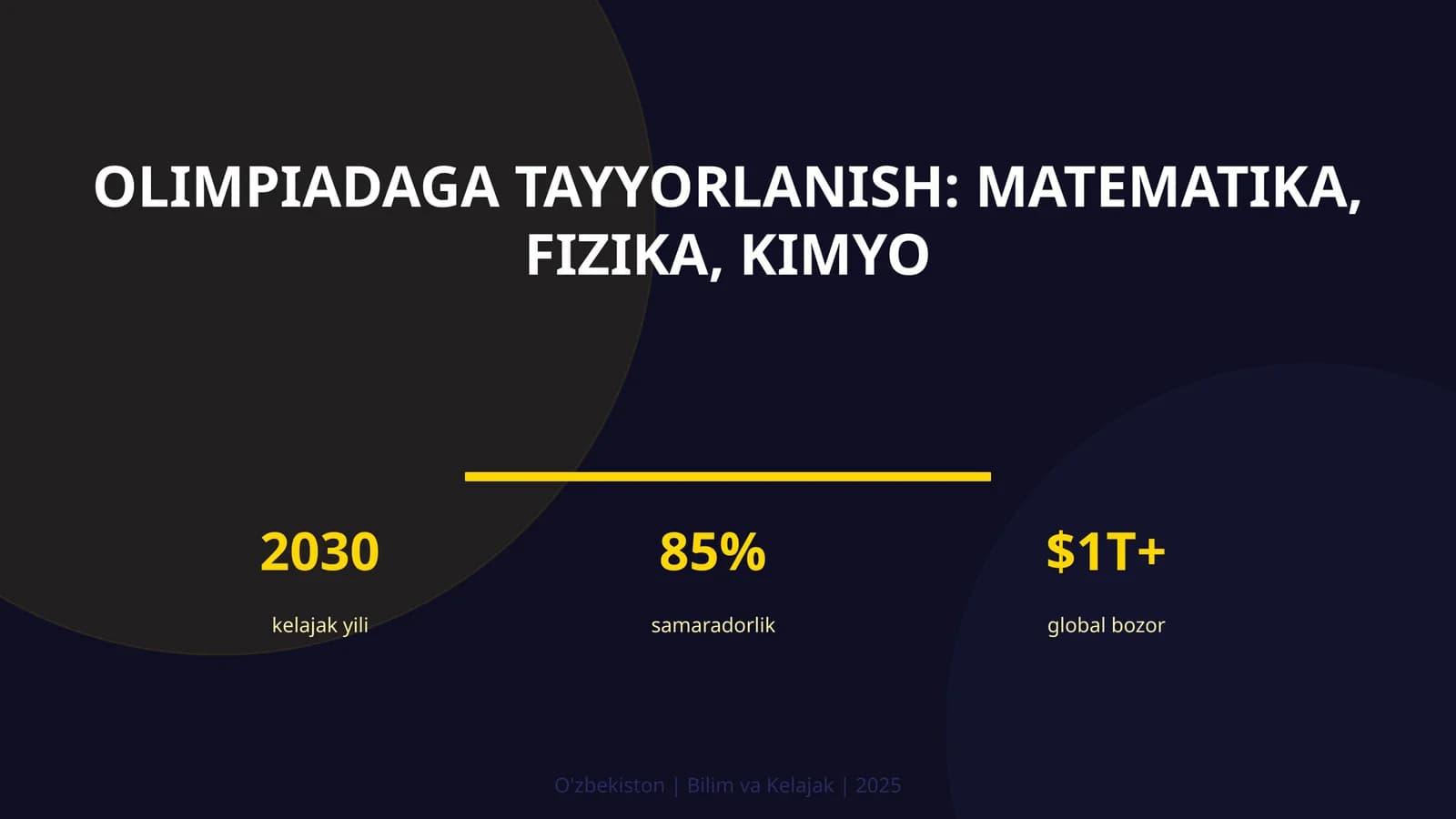 Olimpiadaga tayyorlanish: matematika, fizika, kimyo