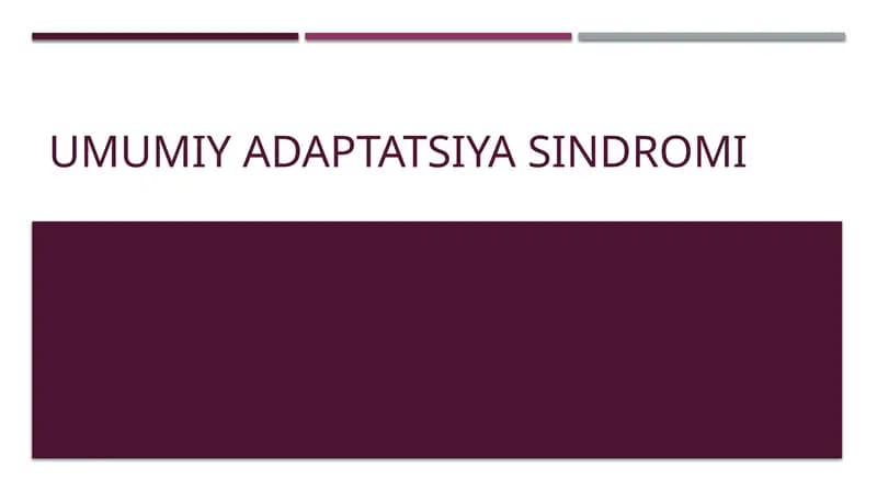 Umumiy adaptatsiya sindromi