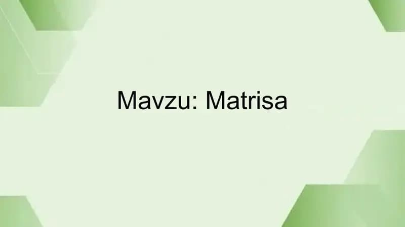 Matrisa