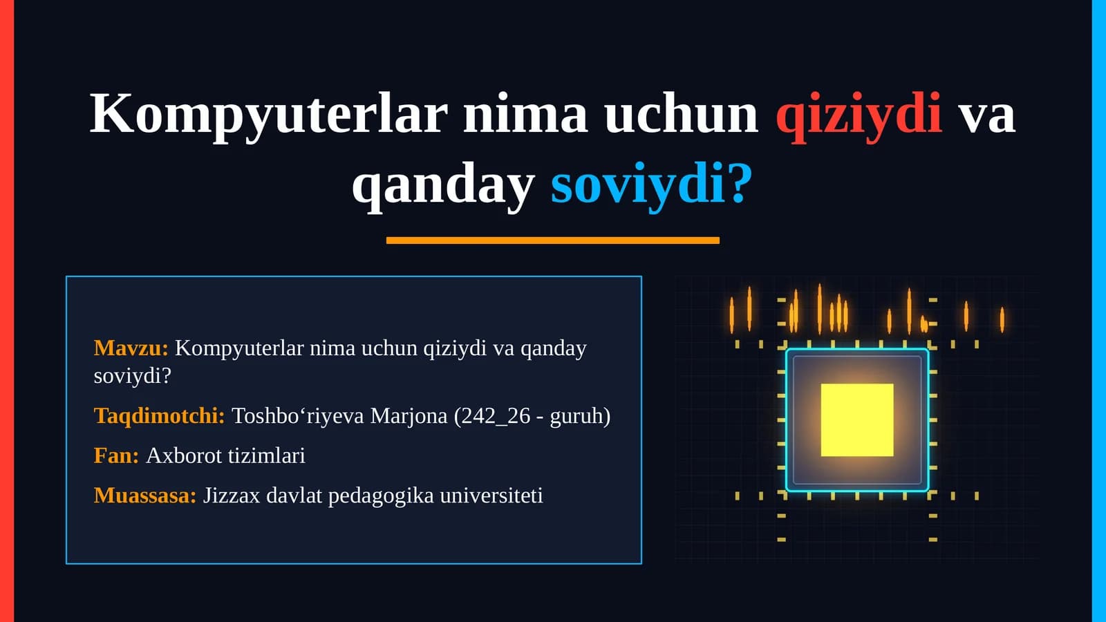 Kompyuterlar nima uchun qiziydi va qanday soviydi?