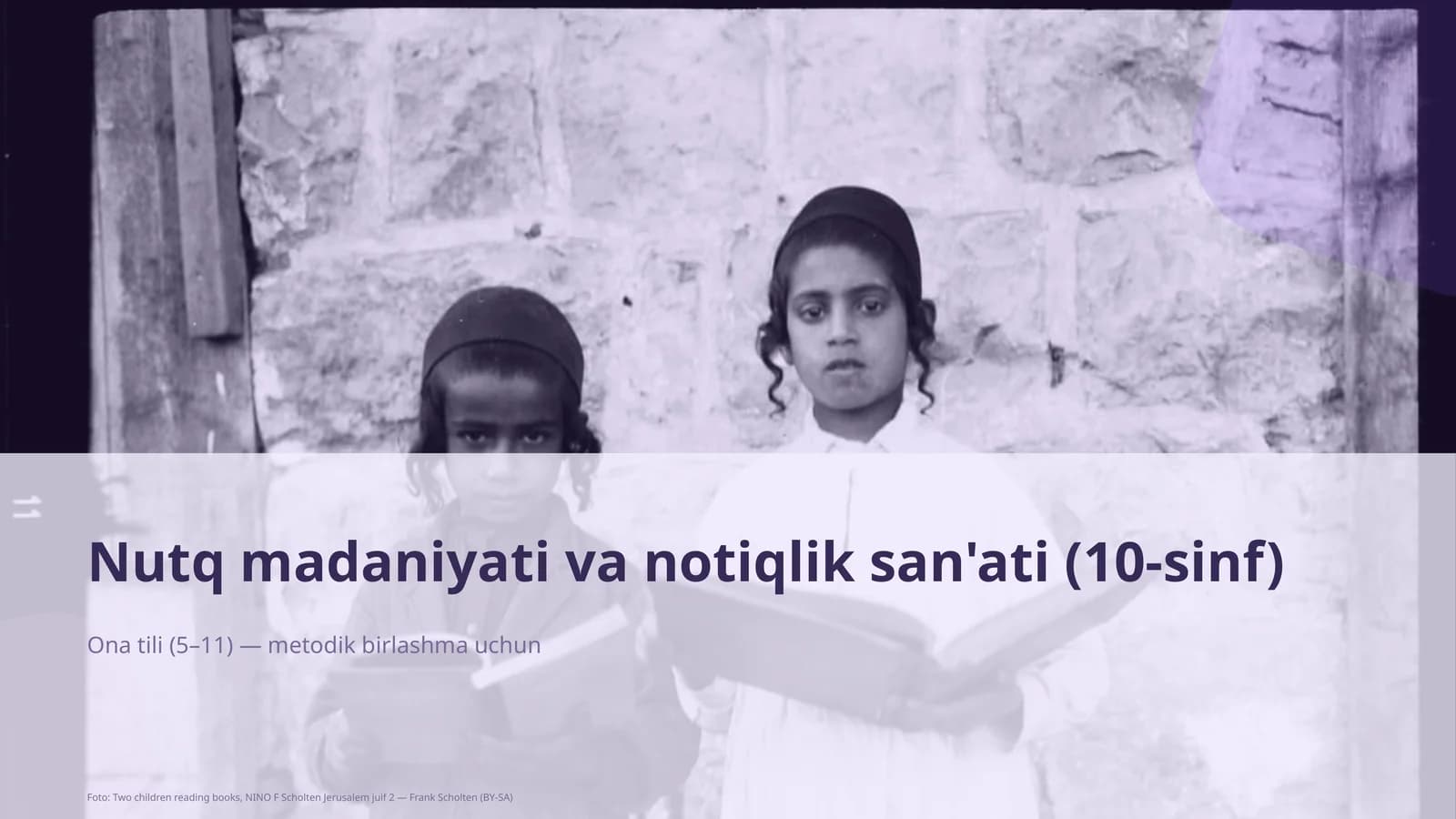 Nutq madaniyati va notiqlik san'ati (10-sinf)