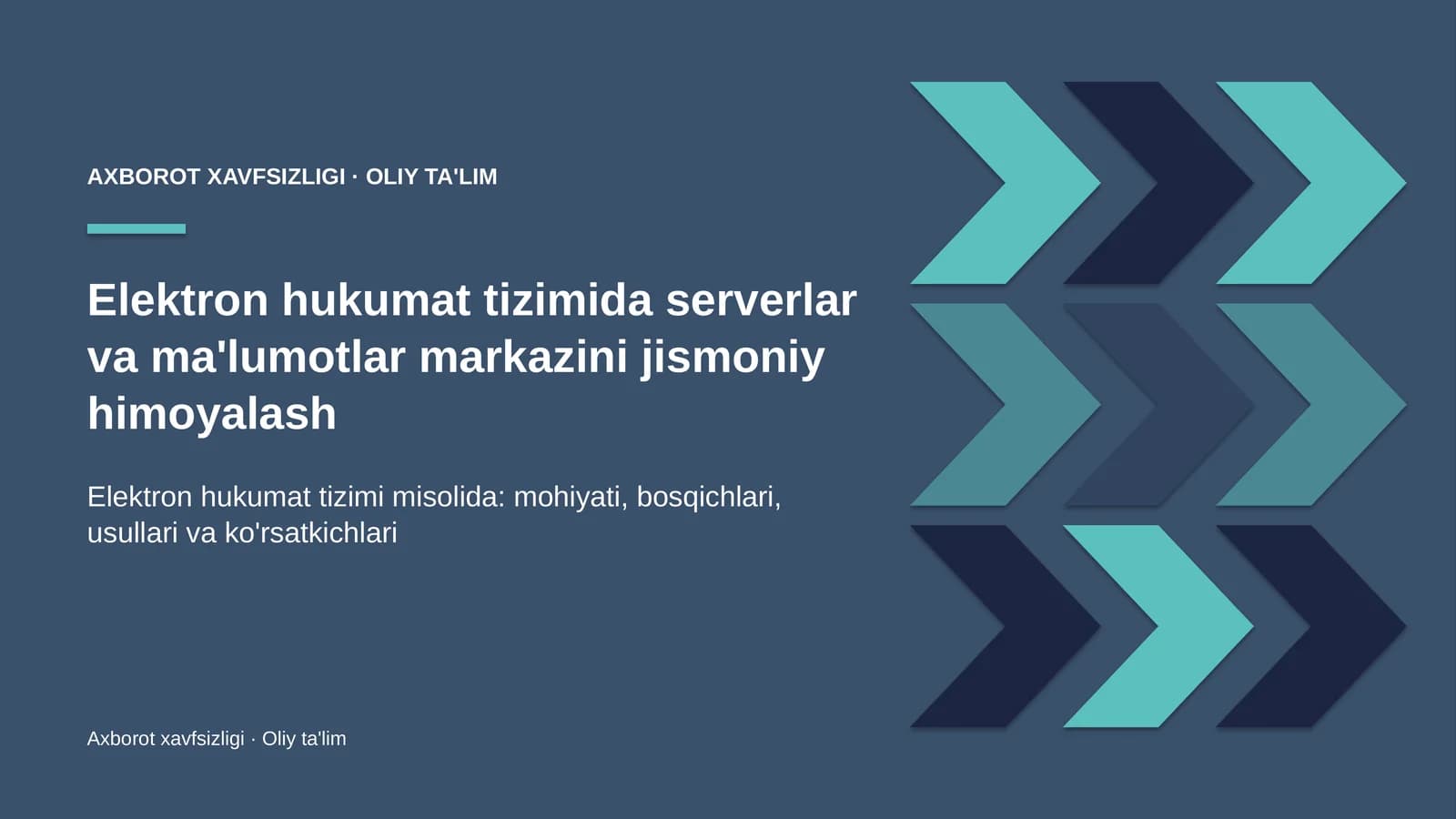 elektron hukumat tizimida serverlar va ma'lumotlar markazini jismoniy himoyalash 4043