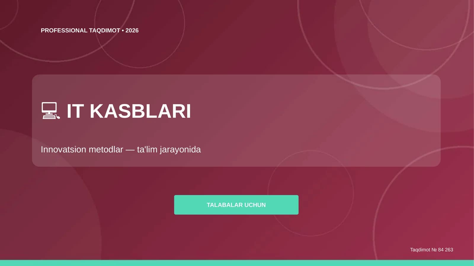IT Kasblari: Innovatsion metodlar