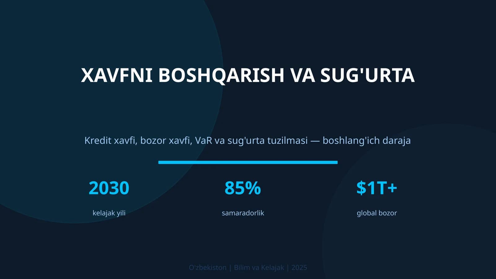 Xavfni boshqarish va sug'urta