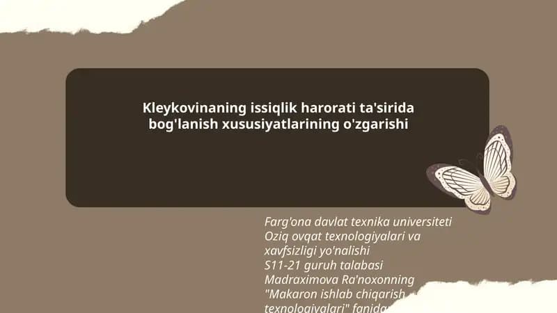 Makaron ishlab chiqarish texnologiyalari