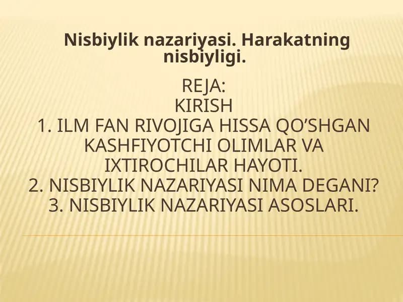 Nisbiylik nazariyasi