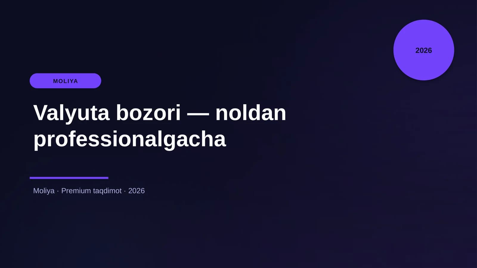 Valyuta bozori — noldan professionalgacha