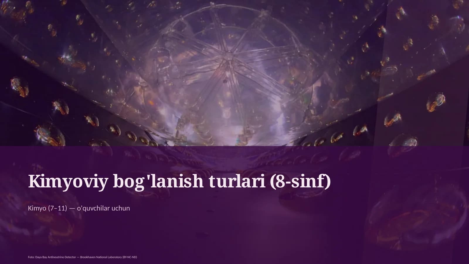 Kimyoviy bog'lanish turlari (8-sinf)