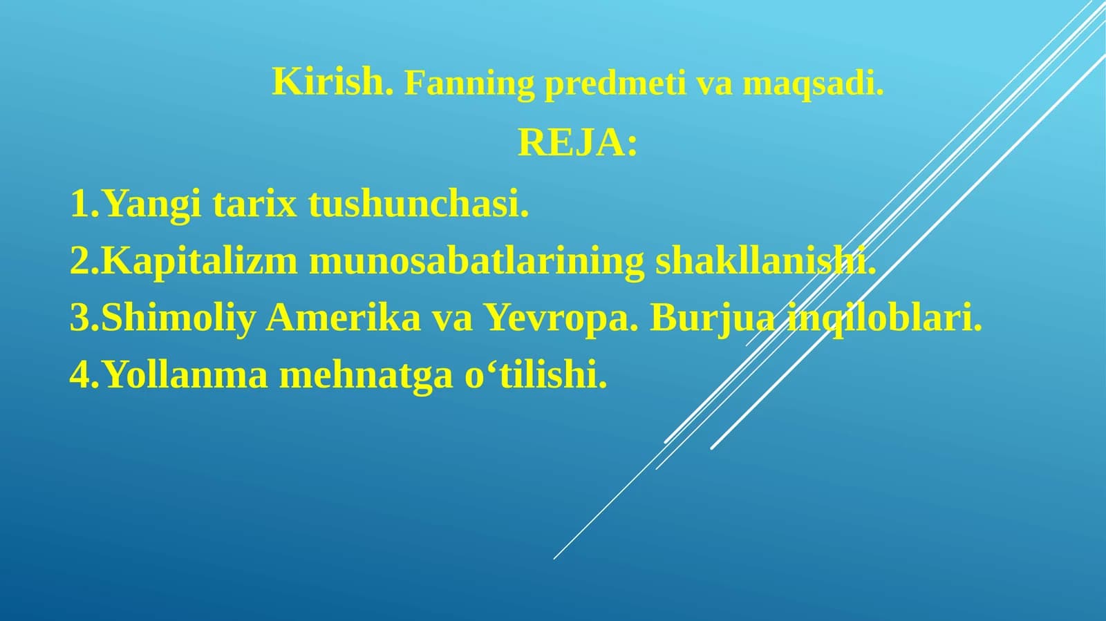 Yangi tarix tushunchasi