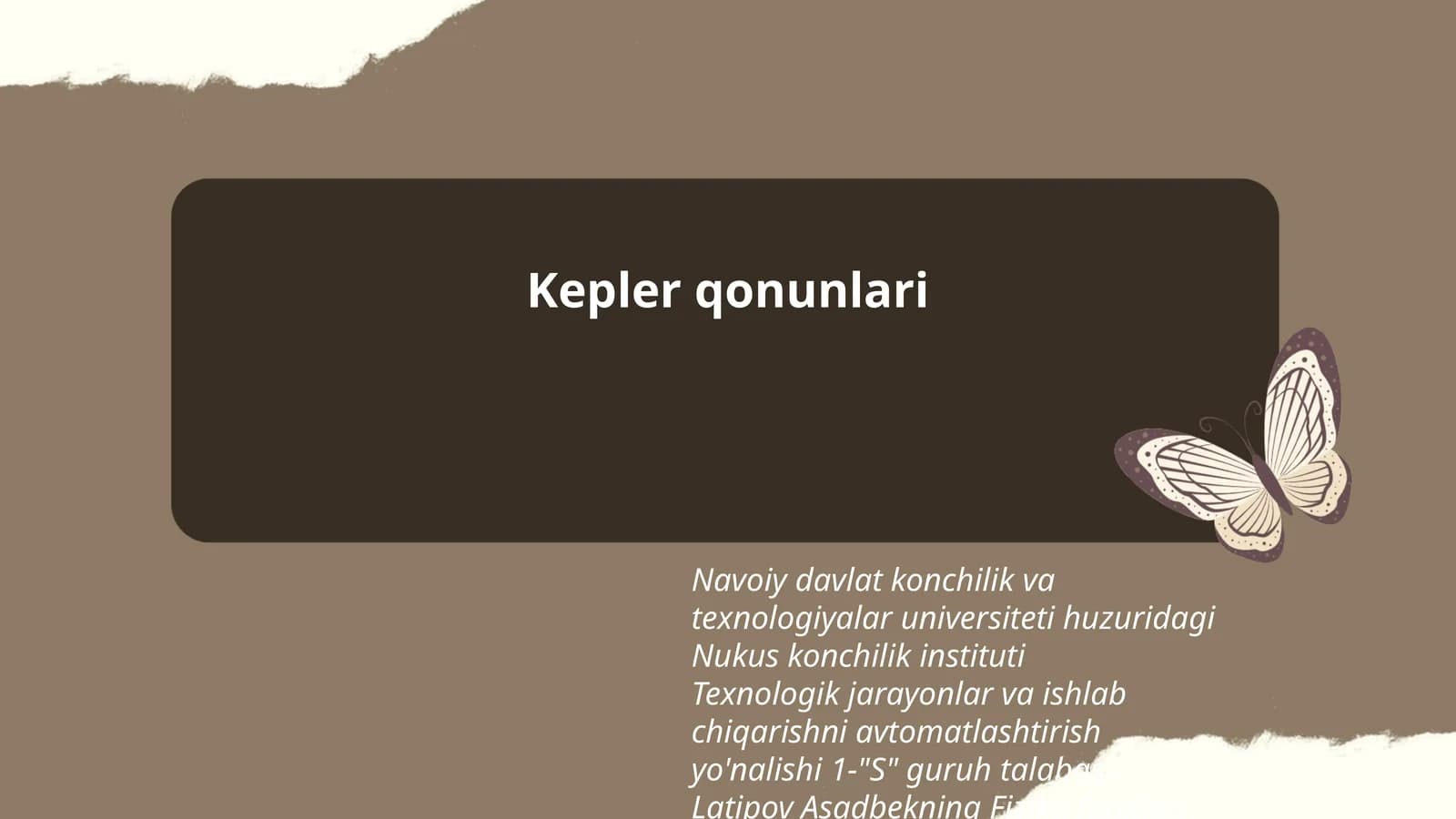 Kepler qonunlari