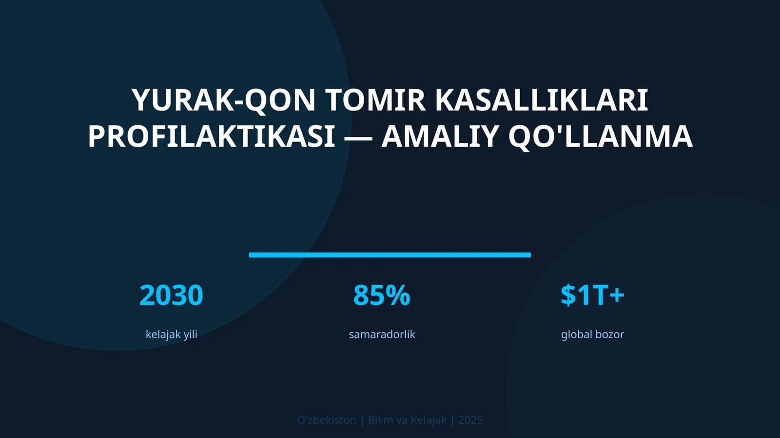 Yurak-qon tomir kasalliklari profilaktikasi — amaliy qo'llanma