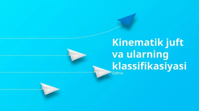 Kinematik juft va ularning klassifikasiyasi