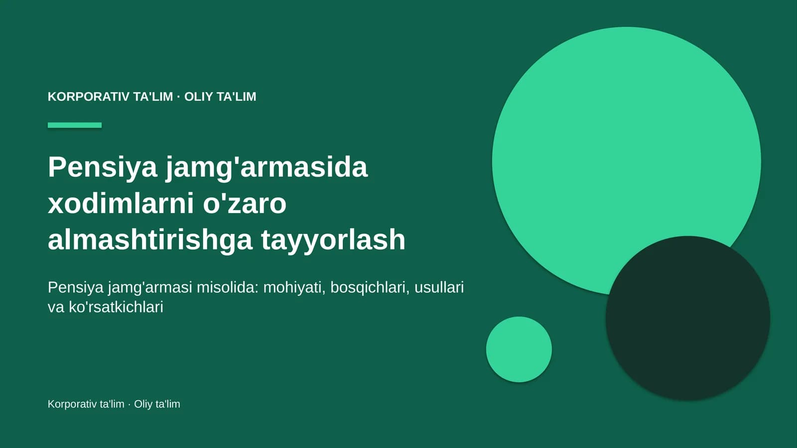 pensiya jamg'armasida xodimlarni o'zaro almashtirishga tayyorlash 7748